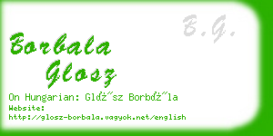 borbala glosz business card